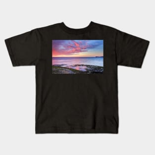 Heart shaped rockpool at sunrise Kids T-Shirt